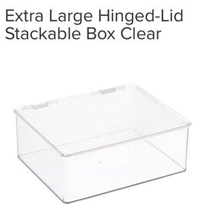 Extra large hinged lid inter design bin